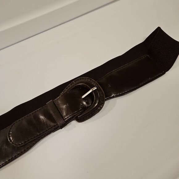 Plus Size Dark Brown Elastic Stretch Belt  sz 2X-3X - Picture 2 of 3
